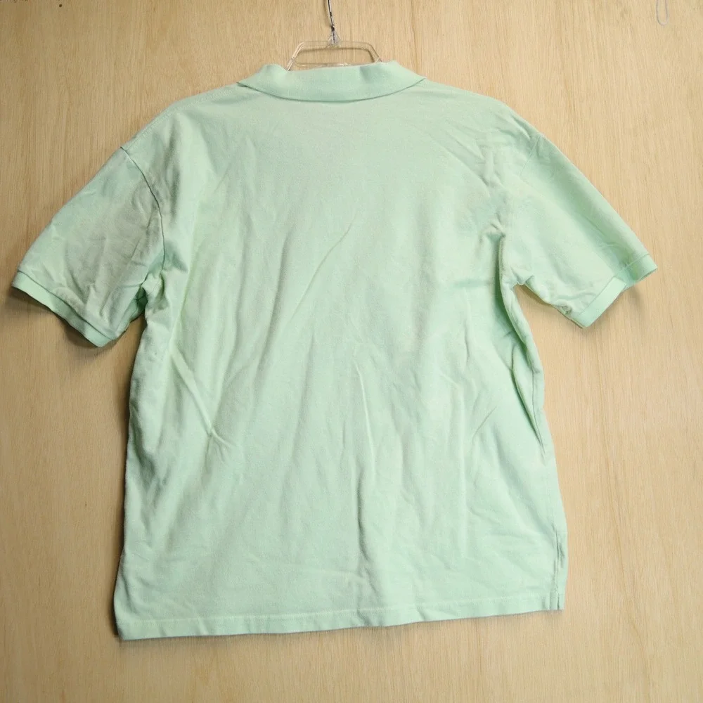 Lacoste Mens Mint Green Short Sleeve Pique Cotton Polo Shirt Size 8 XL